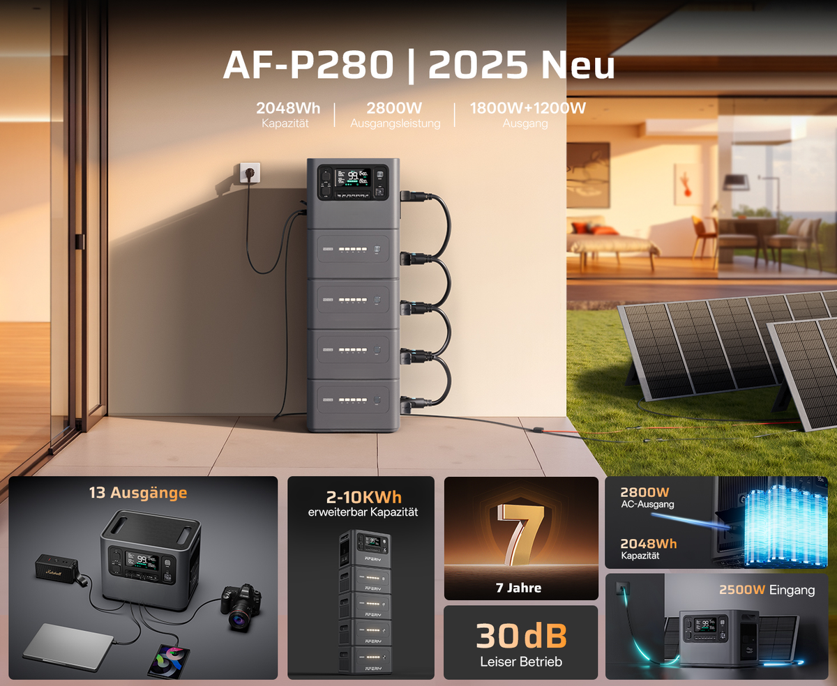 Portable Power Station — 2048–10240Wh LiFePO4 Solar Generator