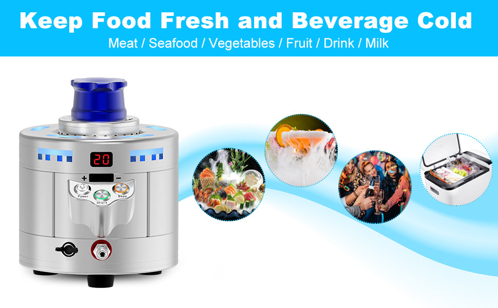Portable Dry Ice Maker & CO2 Glass Chiller