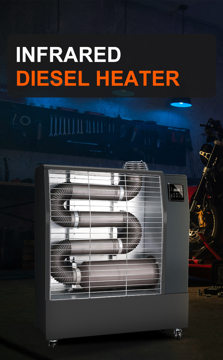 Commercial Diesel Radiant Heater — 13 kW, 50 L Tank