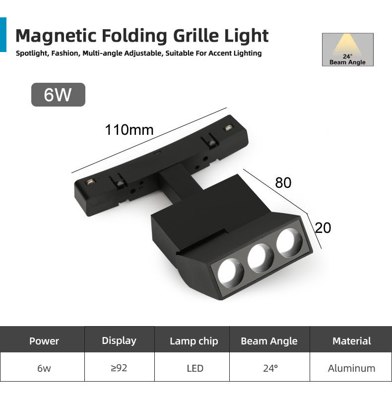 Circular Magnetic LED Track Light System — 48V, Dimmable