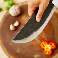 Hand-Forged Carbon Steel Boning Machete image preview
