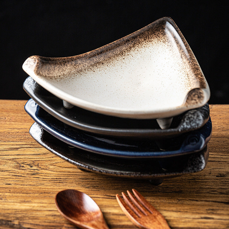 Stegosaurus Scale Porcelain Plate - Premium Restaurant Tableware