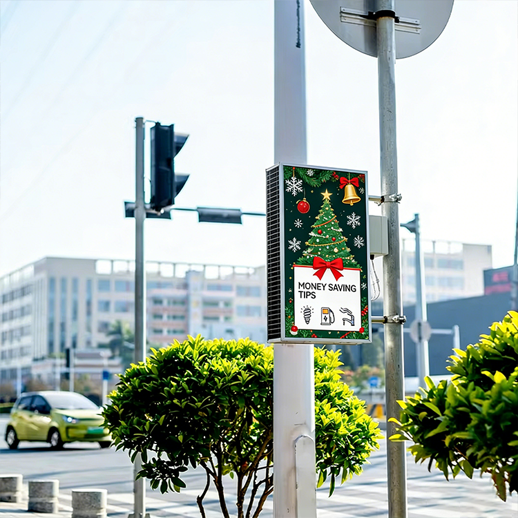 Solar-Powered LED Light Box — Outdoor Illuminated Sign
