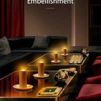 Rechargeable Wooden Flameless LED Candle Lamp — Warm White image preview