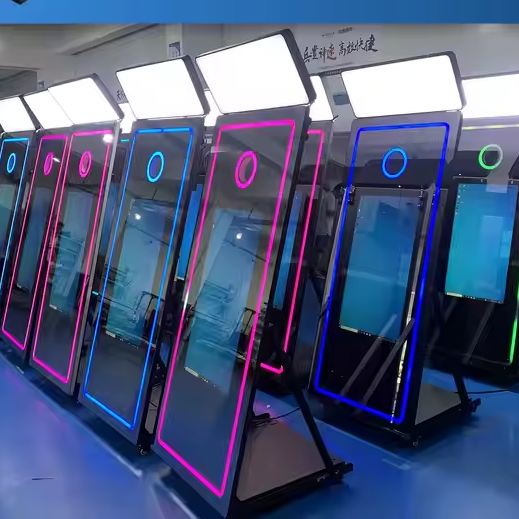 Magic Mirror Photo Booth with Camera, Flash & Printer