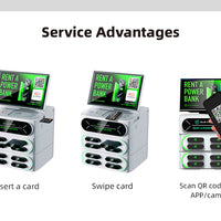 24-Slot Shared Power Bank Vending Station with Advertising Screen image preview