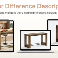 63-Inch Counter-Height Bar Table with Metal Footrest image preview