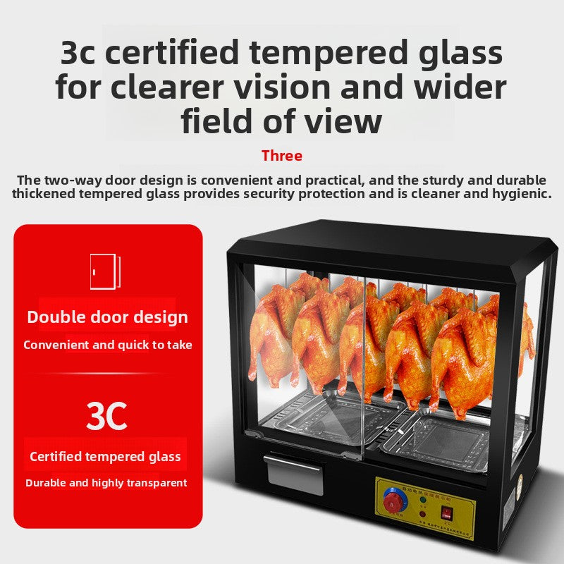 Commercial Heated Duck & Roast Meat Display Cabinet — Countertop