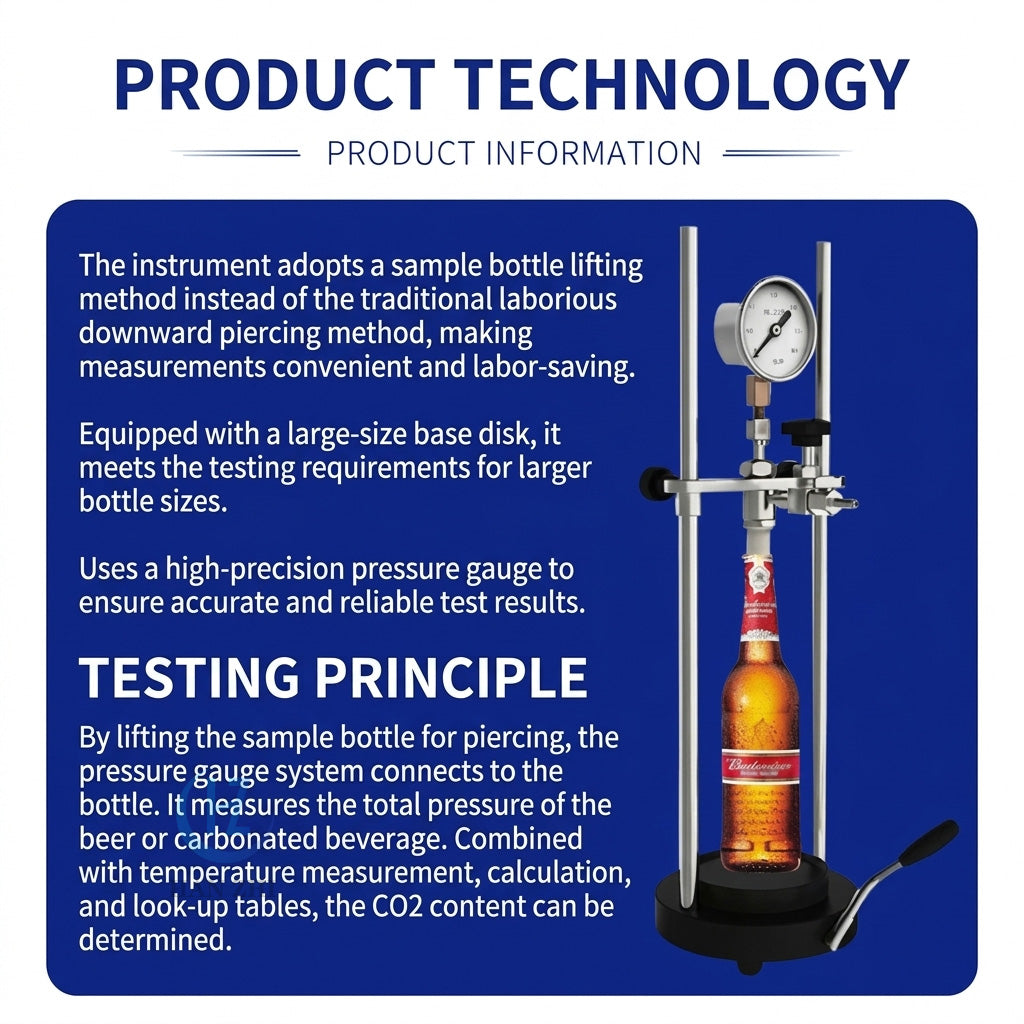 Portable CO2 Volume Tester for Carbonated Drinks