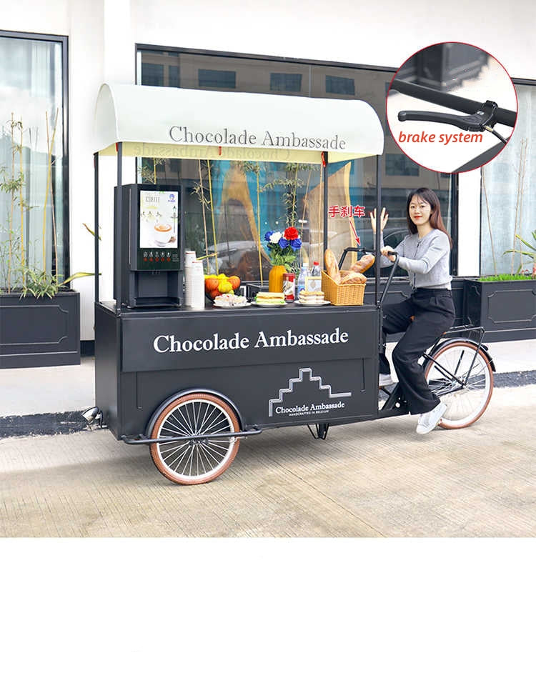 Electric Cargo Tricycle Coffee Bike — Mobile Food Cart