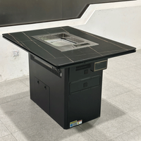 Smokeless Hot Pot &amp; BBQ Dining Table — Stainless Steel image preview