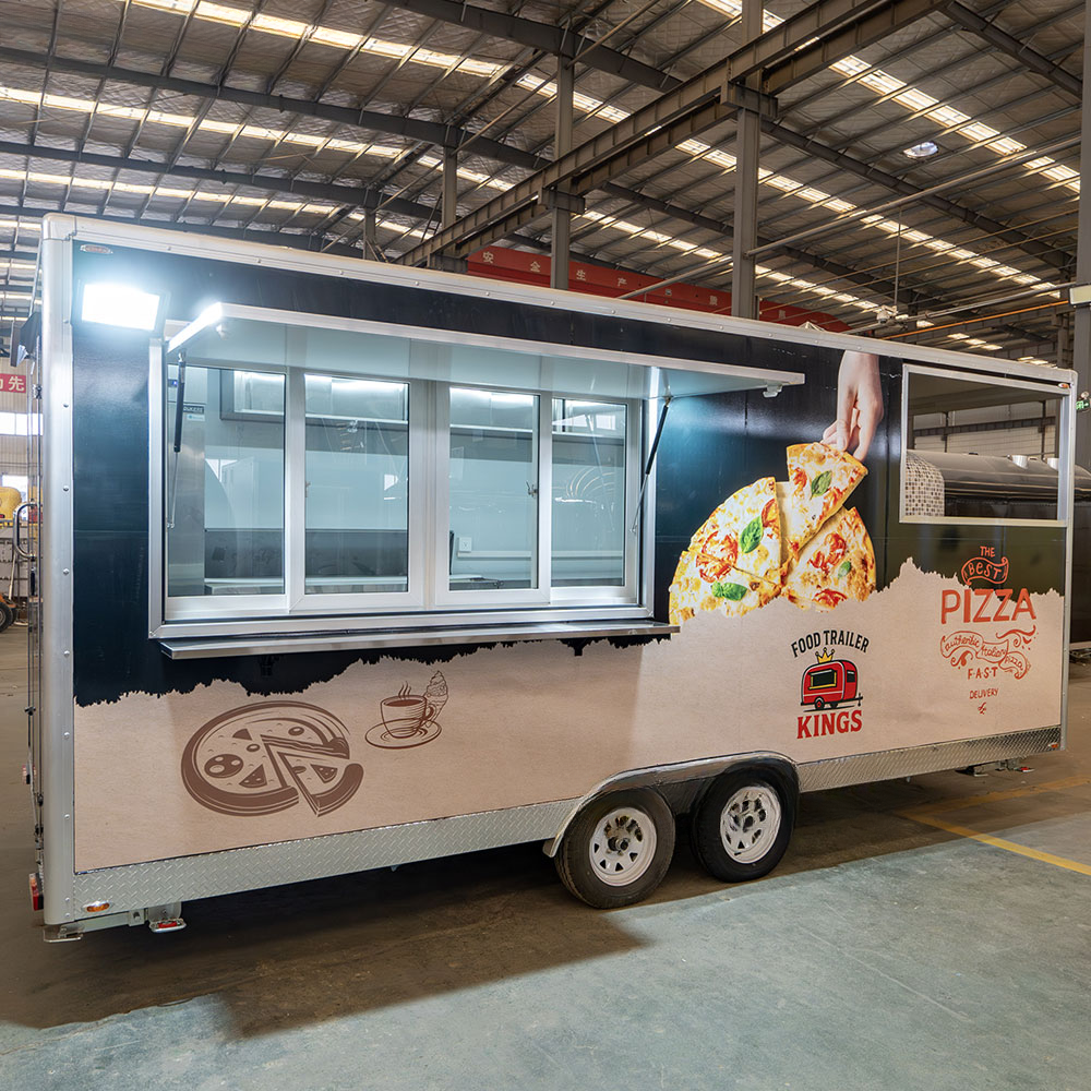 Mobile Wood-Fired Pizza Food Trailer — 5 m Concession Kitchen