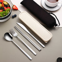 Stainless Steel Cutlery Set with Case — 4-Piece image preview