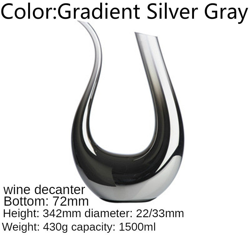Liquimetal Crystal Wine Glass, Champagne Glass and Decanter, style American