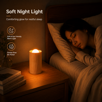 Rechargeable Wooden Flameless LED Candle Lamp — Warm White image preview