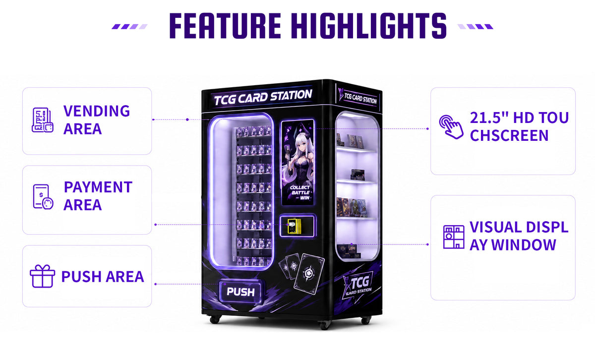 Умный вендинговый автомат для коллекционных карт TCG с картридером