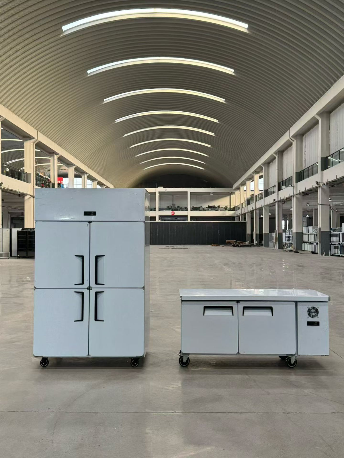 Commercial Dual-Temperature Upright Refrigerator with Freezer