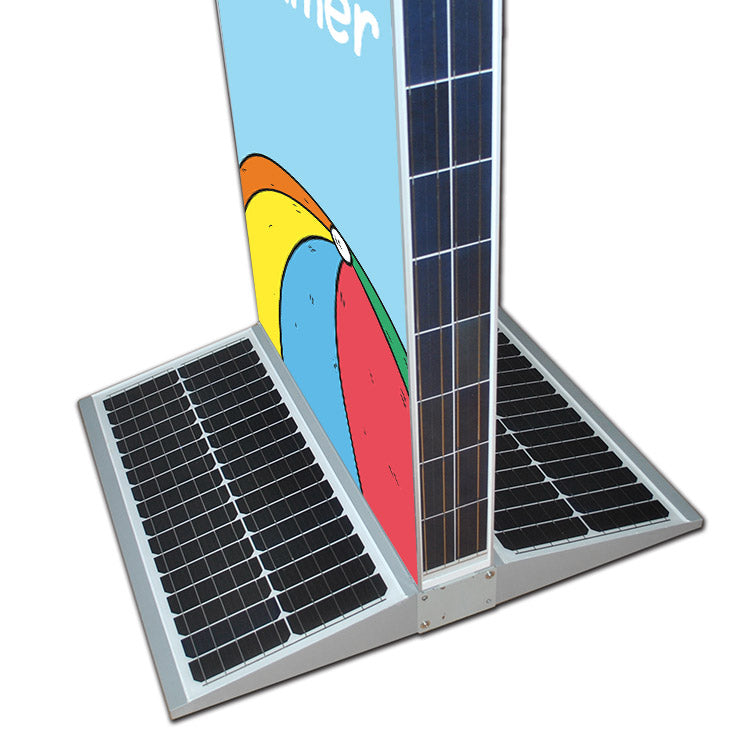 Solar-Powered Outdoor LED Light Box Sign — Double-Sided, Waterproof