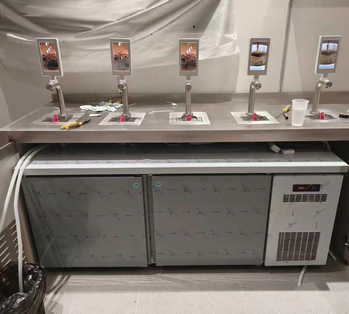 Cold Beverage Tap Dispenser — Multi-Tap Station with Undercounter Cooler