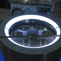 Commercial Rotary Ice Cream Display Freezer — Round Barrel Showcase image preview