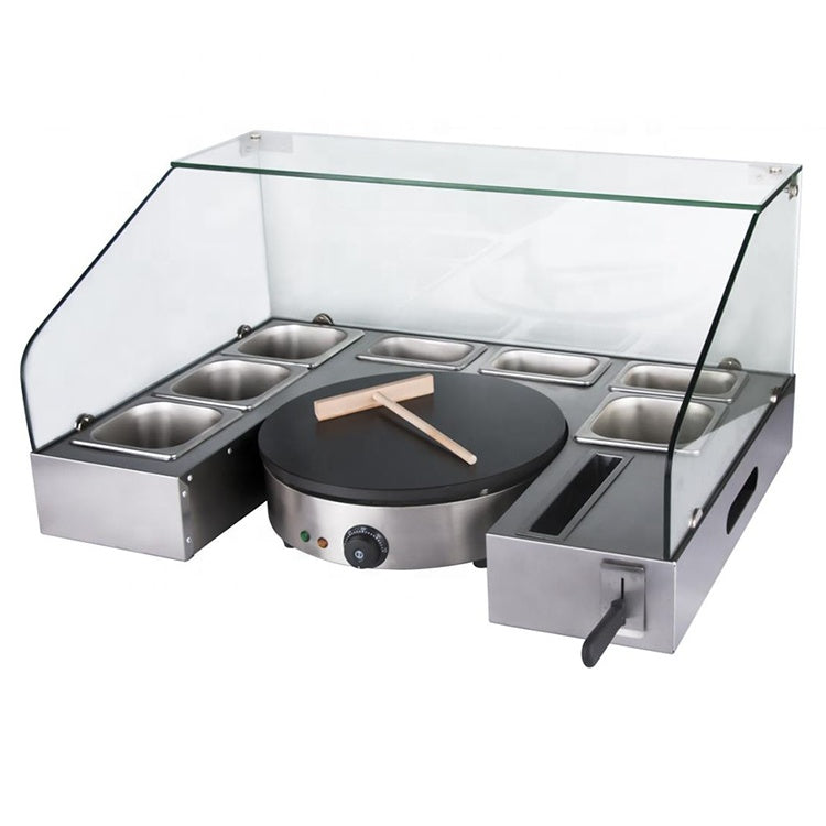 Commercial Electric Crepe Maker with Serving Station
