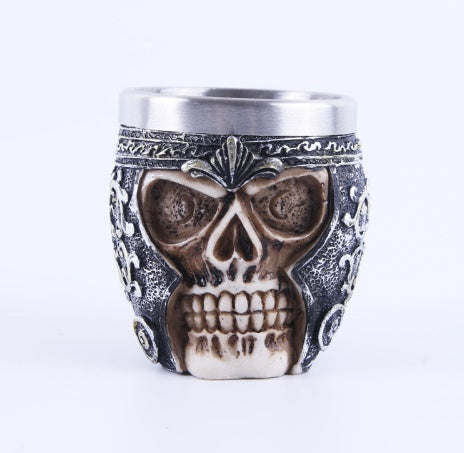 Skeleton Head Stainless Steel Shot Glass, temperature resistance Yes