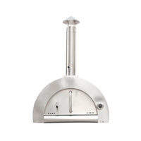 Freestanding Outdoor Wood-Fired Pizza Oven — Stainless Steel, 31" image preview