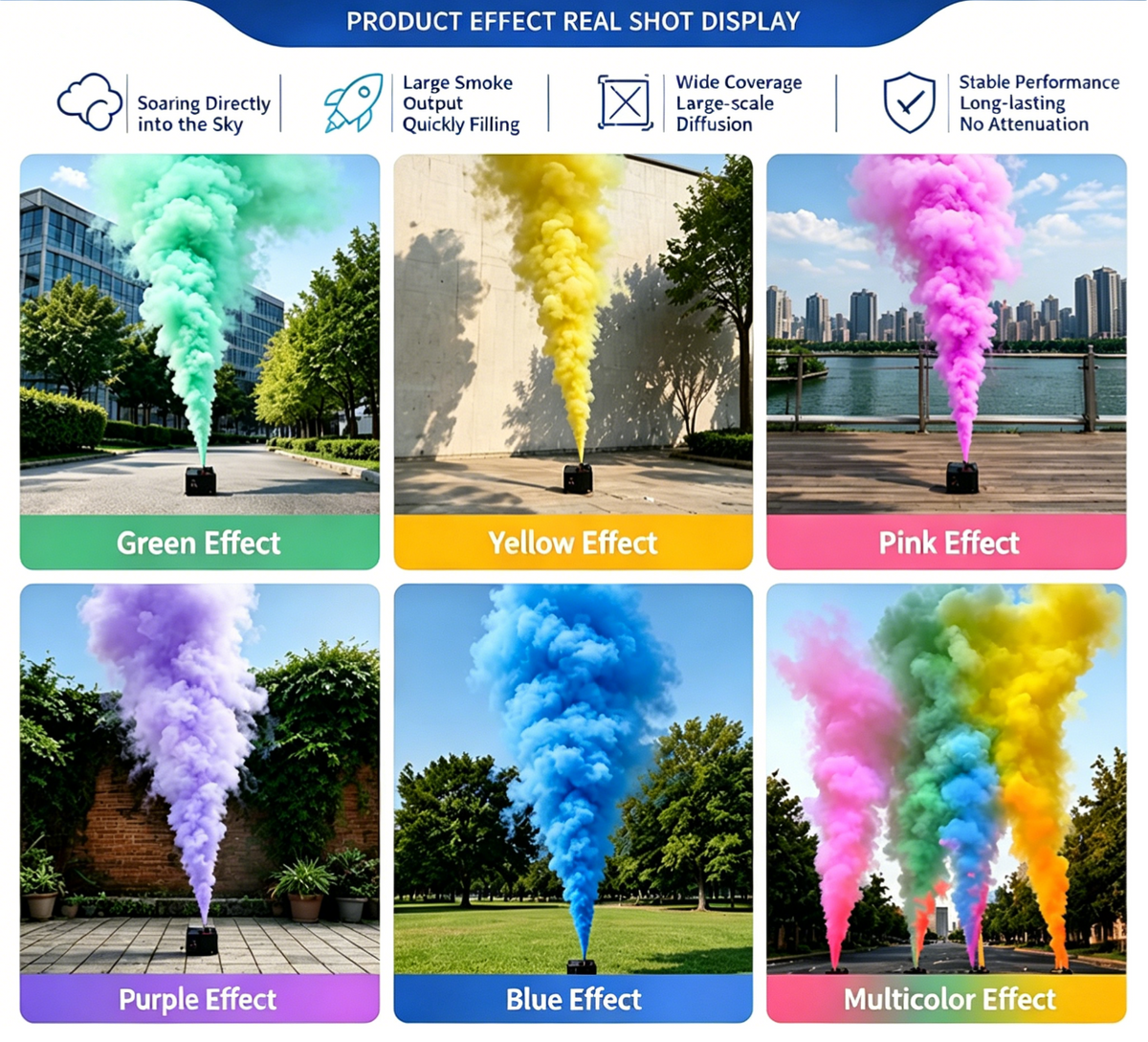 3000W DMX512 Color Fog Jet Machine — Remote Control