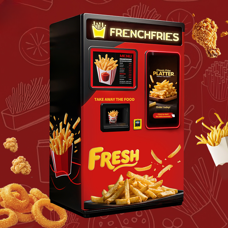 Automatic French Fry Vending Machine — 32-Inch Touchscreen