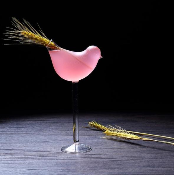 Sparrow Bird-Shaped Cocktail Glass, capacity 125–180ml