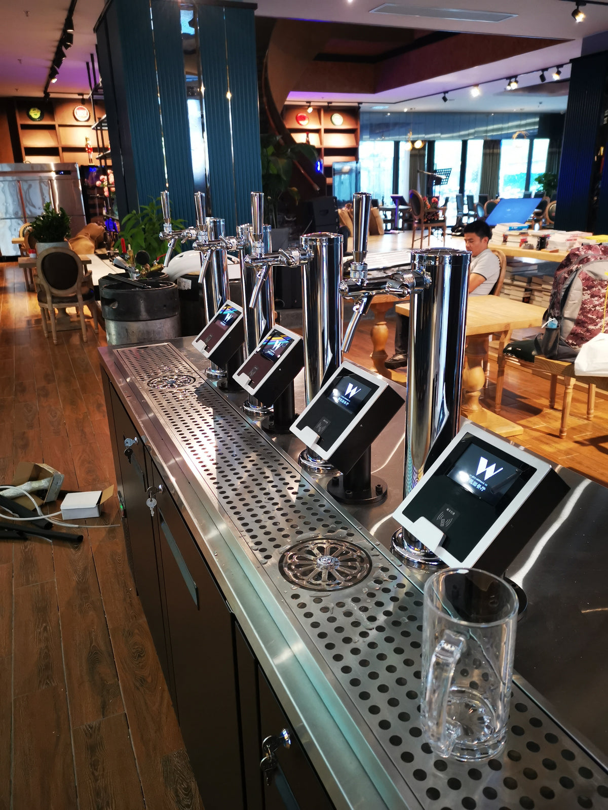 Self-Serve Beer Tap Mobile Counter — Kegerator Bar Station