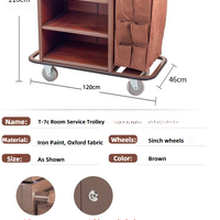 Housekeeping Cleaning Cart — Stainless Steel Maid Trolley image preview