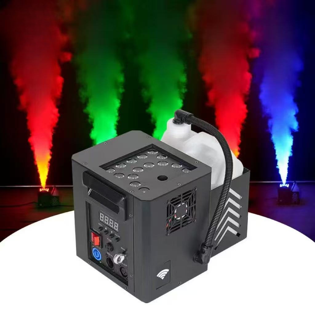 Commercial Fog Machine with LED Effects — DMX & Sound-Activated