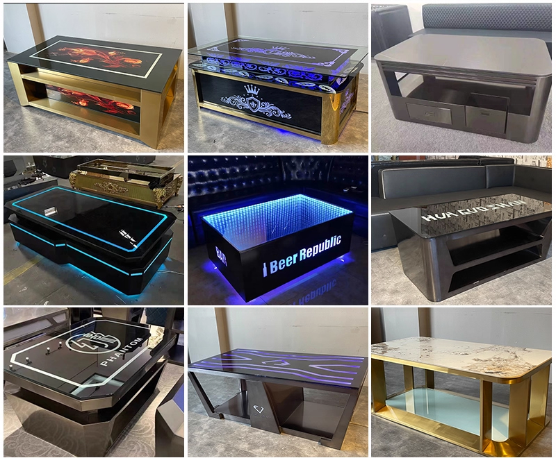 LED Infinity Mirror Bar Table for Nightclubs & Lounges