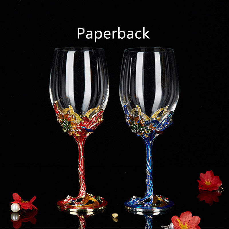 Limited Edition Iris and Crane Enamel Cocktail Glasses