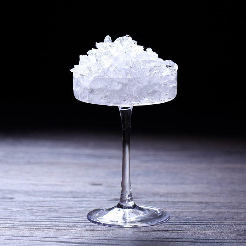 Hockey Puck Design Crosscut Cocktail Glass
