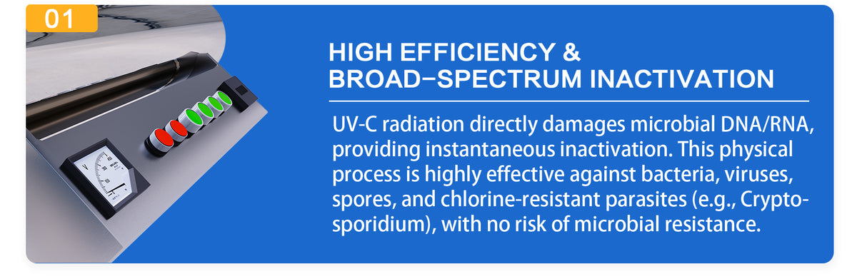 Industrial UV Water Disinfection System — Stainless Steel, Auto-Clean