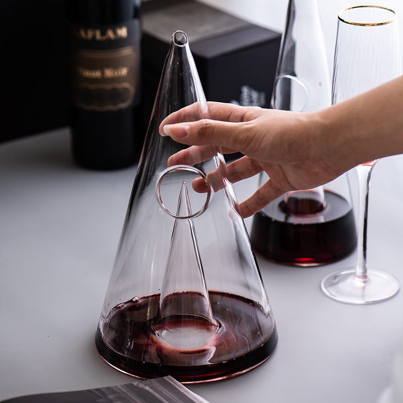 Elegant Waterfall Glass Decanter