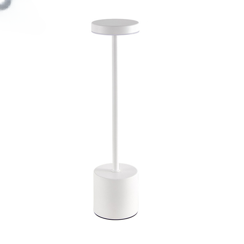 Cordless LED Table Lamp — Rechargeable Metal Dimmable