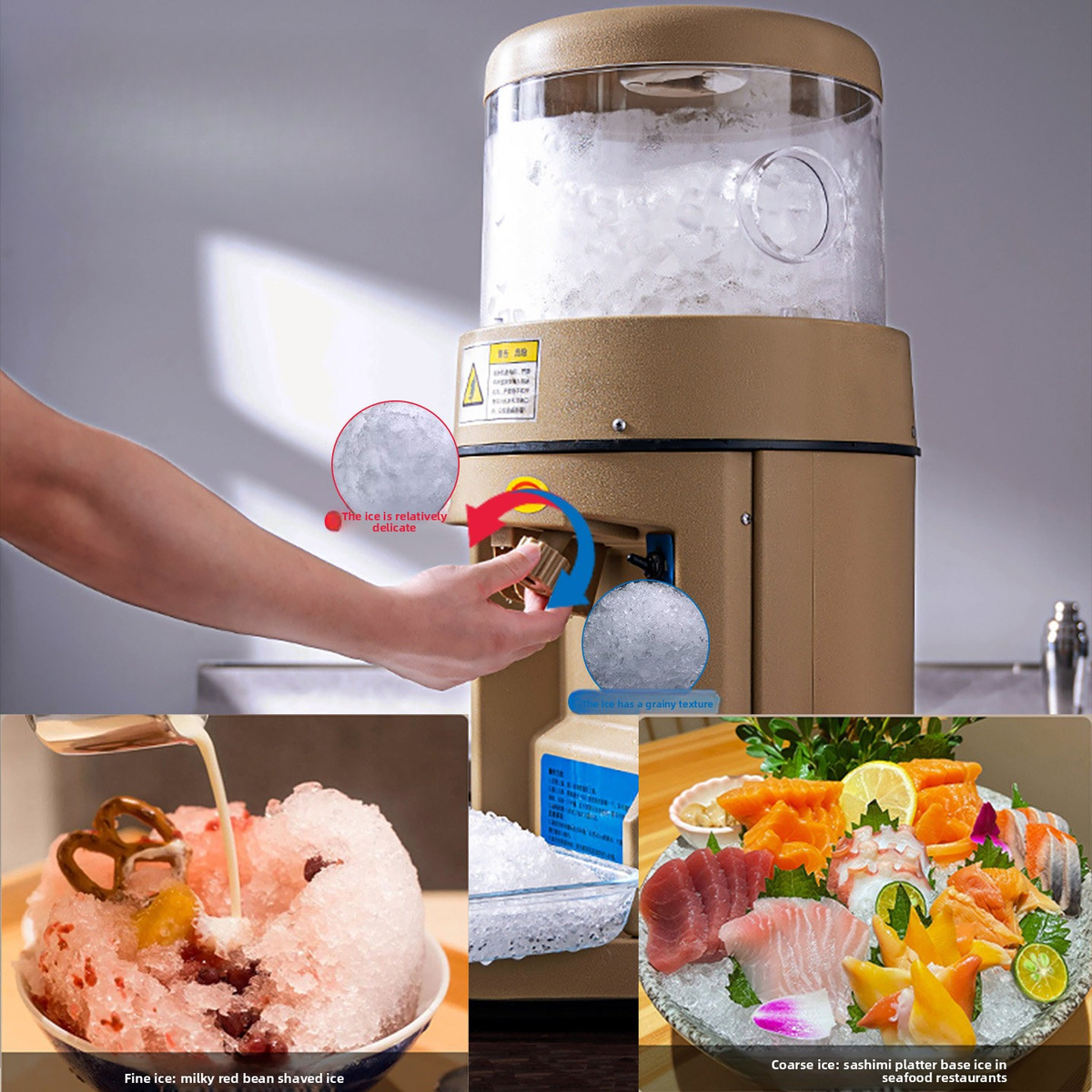 Commercial Automatic Ice Crusher — 480 kg/h