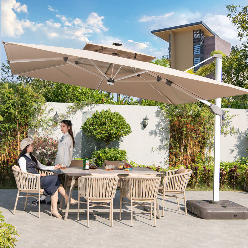 Cantilever Patio Umbrella — Aluminum LED Offset Parasol