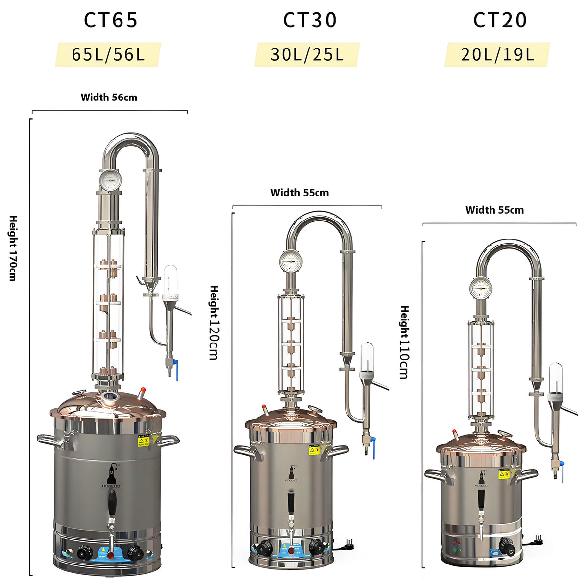 Copper Alembic Still — 4-Column Distillation Tower