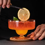 Inverted Hat Cocktail Glass — 270 ml Striped Design