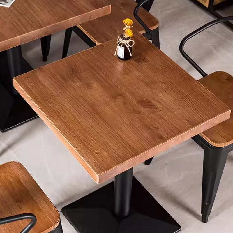 Industrial Metal-Frame Bar & Restaurant Dining Set — Table and Chairs