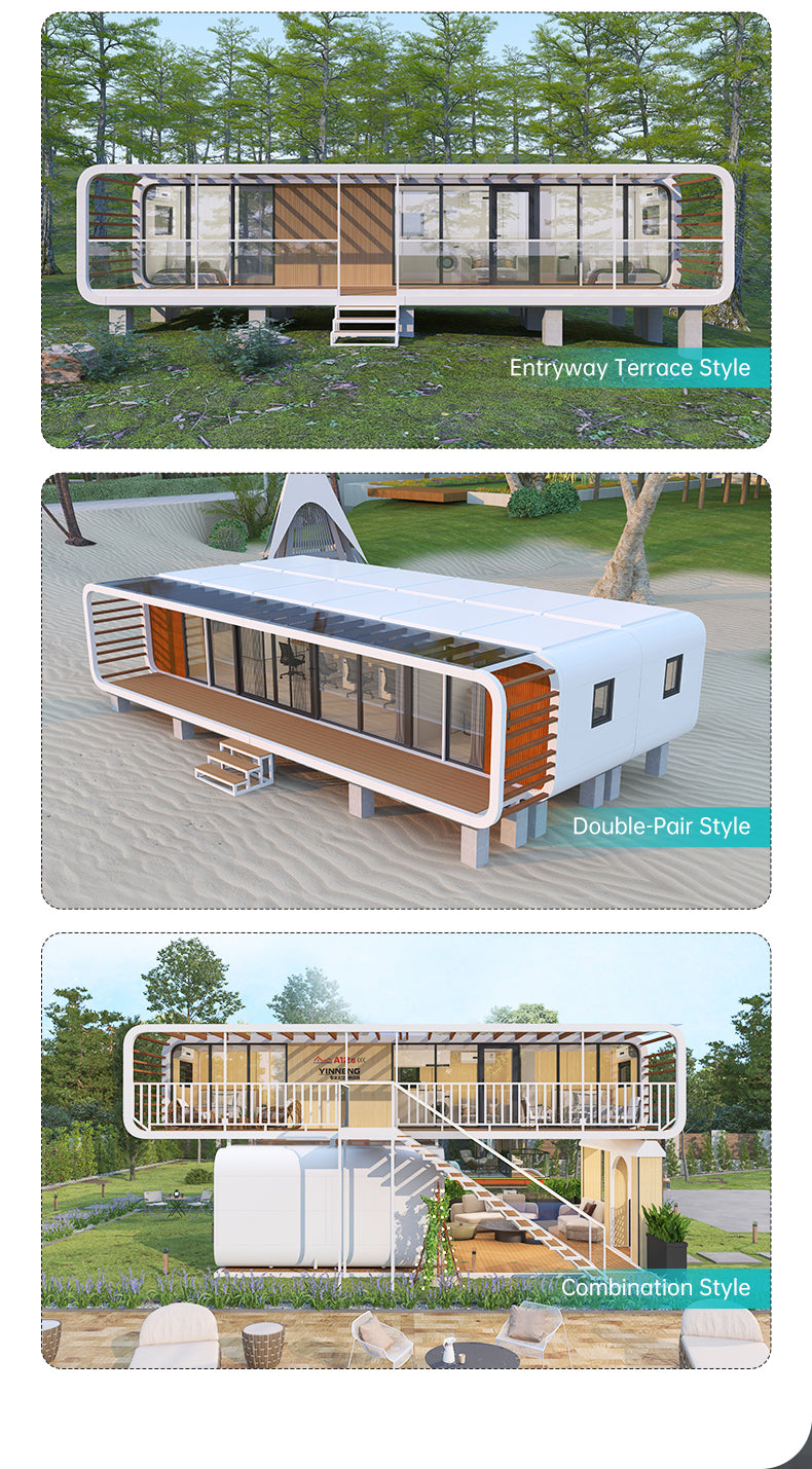 Modular Poolside Cabin — Solar Glamping Studio Unit