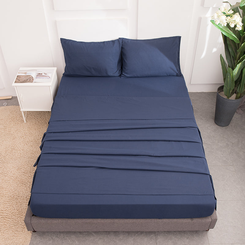 Microfiber Bed Sheet Set — Fitted & Flat with Pillowcases