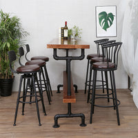 Industrial Water-Pipe Bar Table — Metal Frame image preview