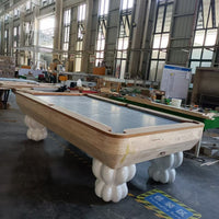 Vista previa de la imagen de Custom-Design Solid Wood Pool Table — Slate Bed Billiard Table