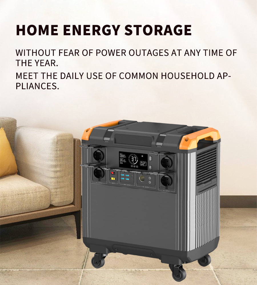Portable Solar Power Station — 3000W, 5376Wh LiFePO4