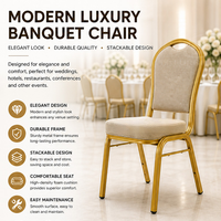 Stackable Metal Banquet Chair — Upholstered Event &amp; Hotel Seating image preview
